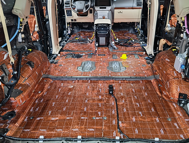 丰田霸道改装阿德萨隔音 降噪提升车内环境！