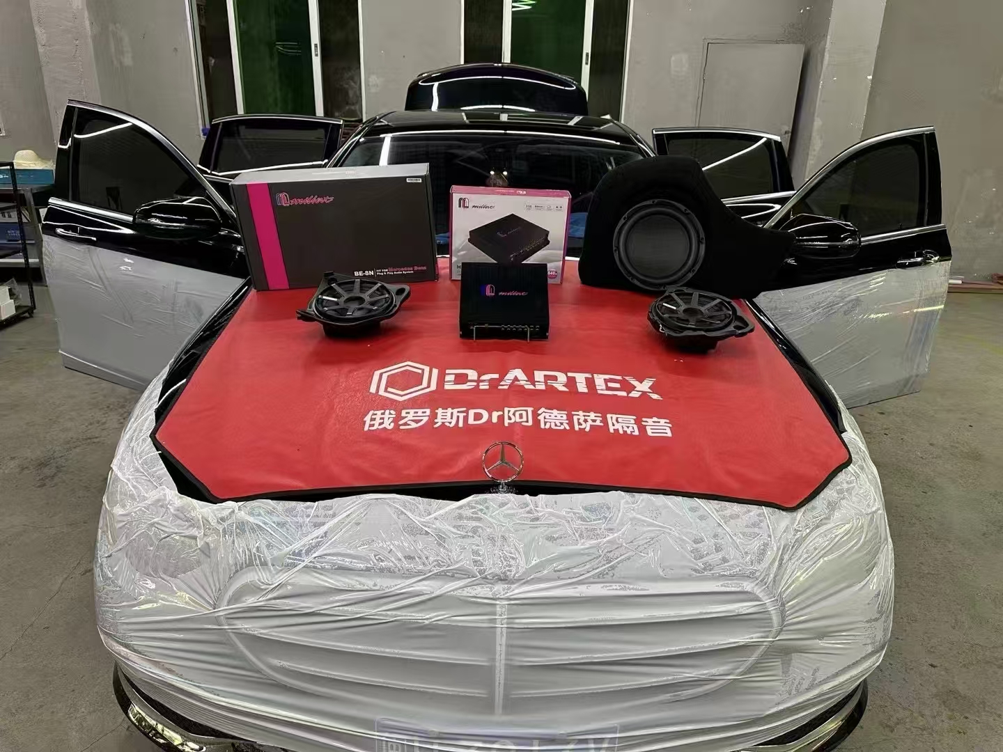 奔驰E260音响升级，音...奔驰E260音响升级，音...